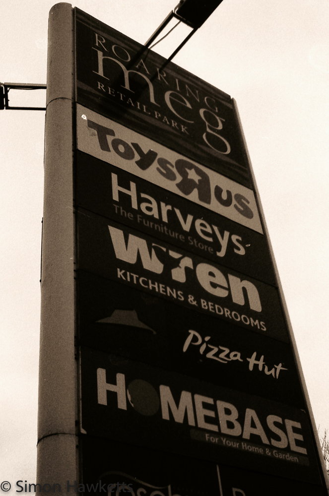 Yashica MG-1 sample pictures - Advertising board