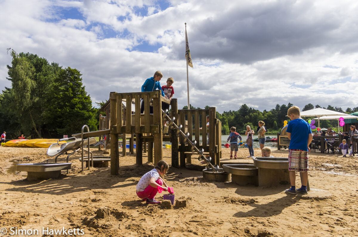Nottingham CenterParcs Pictures - Playing in the sand