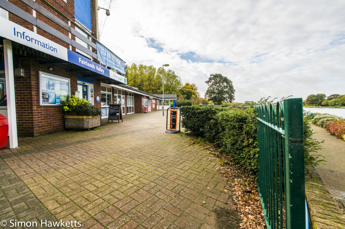 Tamron 10-24 wide angle sample pictures - Cafe in Fairlands Valley Park Stevenage