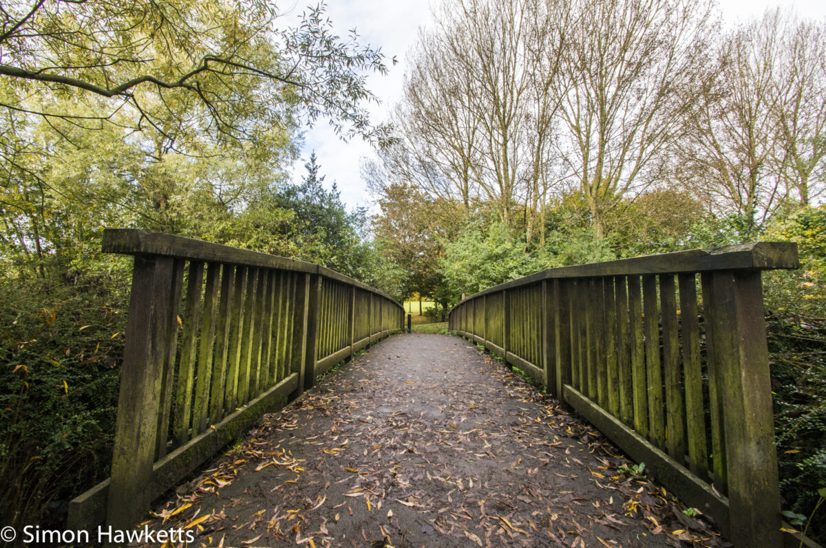 Tamron 10-24 wide angle sample pictures - Bridge in Fairlands Valley Park Stevenage