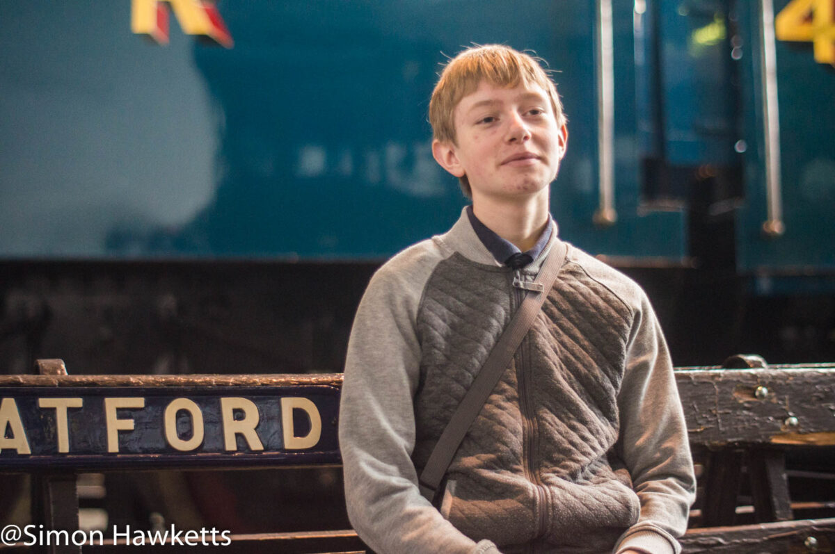 Nation Railway Museum pictures - A boy relaxing