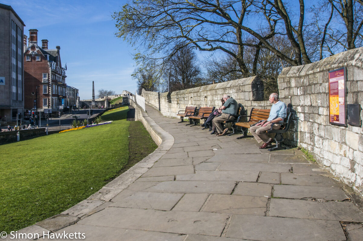 Part of the city wall in York