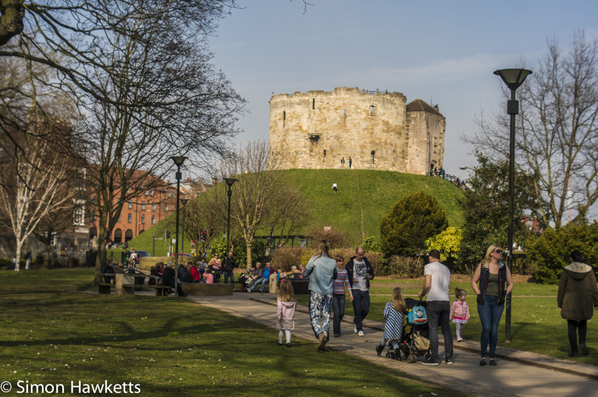 A view of Cliffords Tower in York