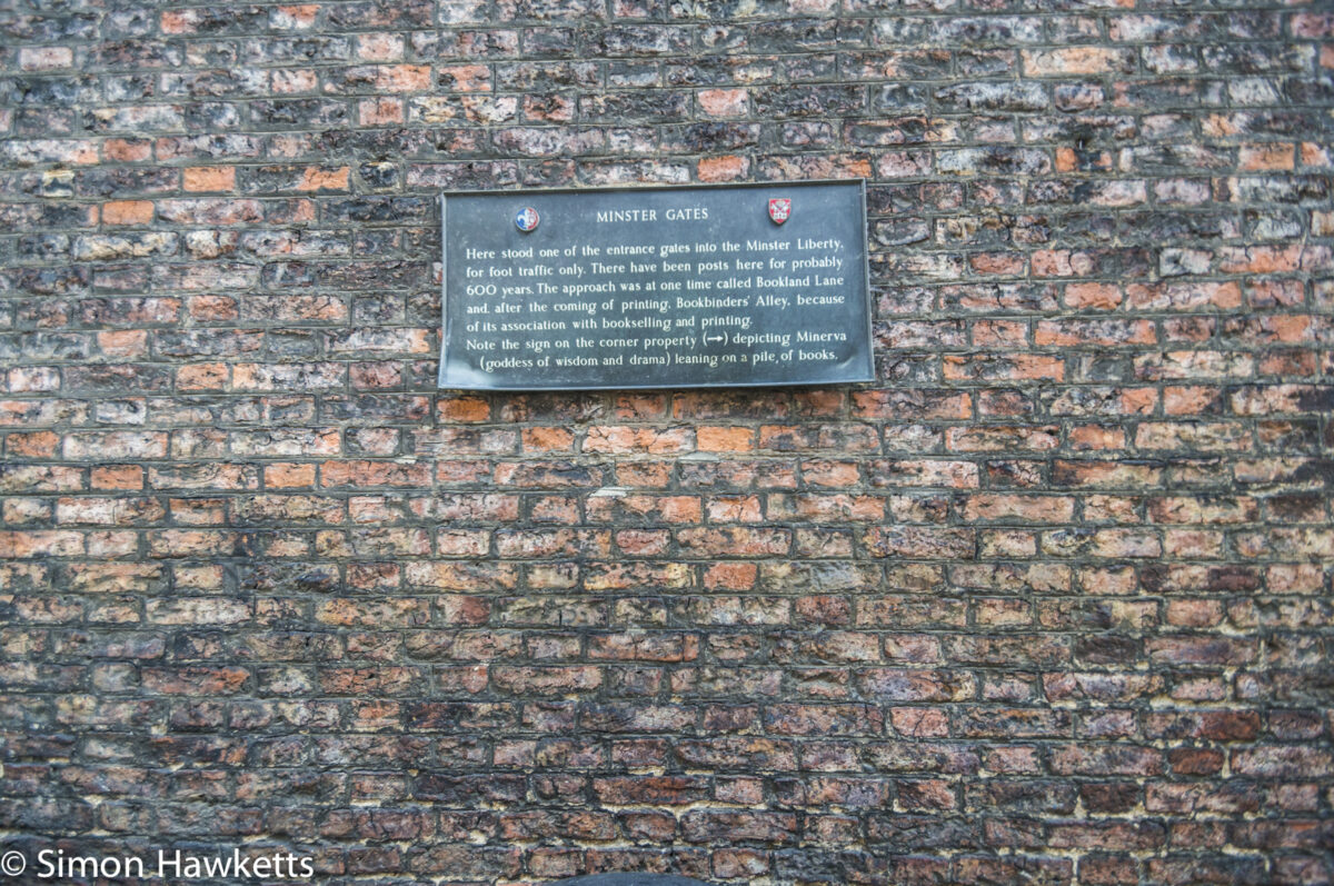 The sign for Minster Gated