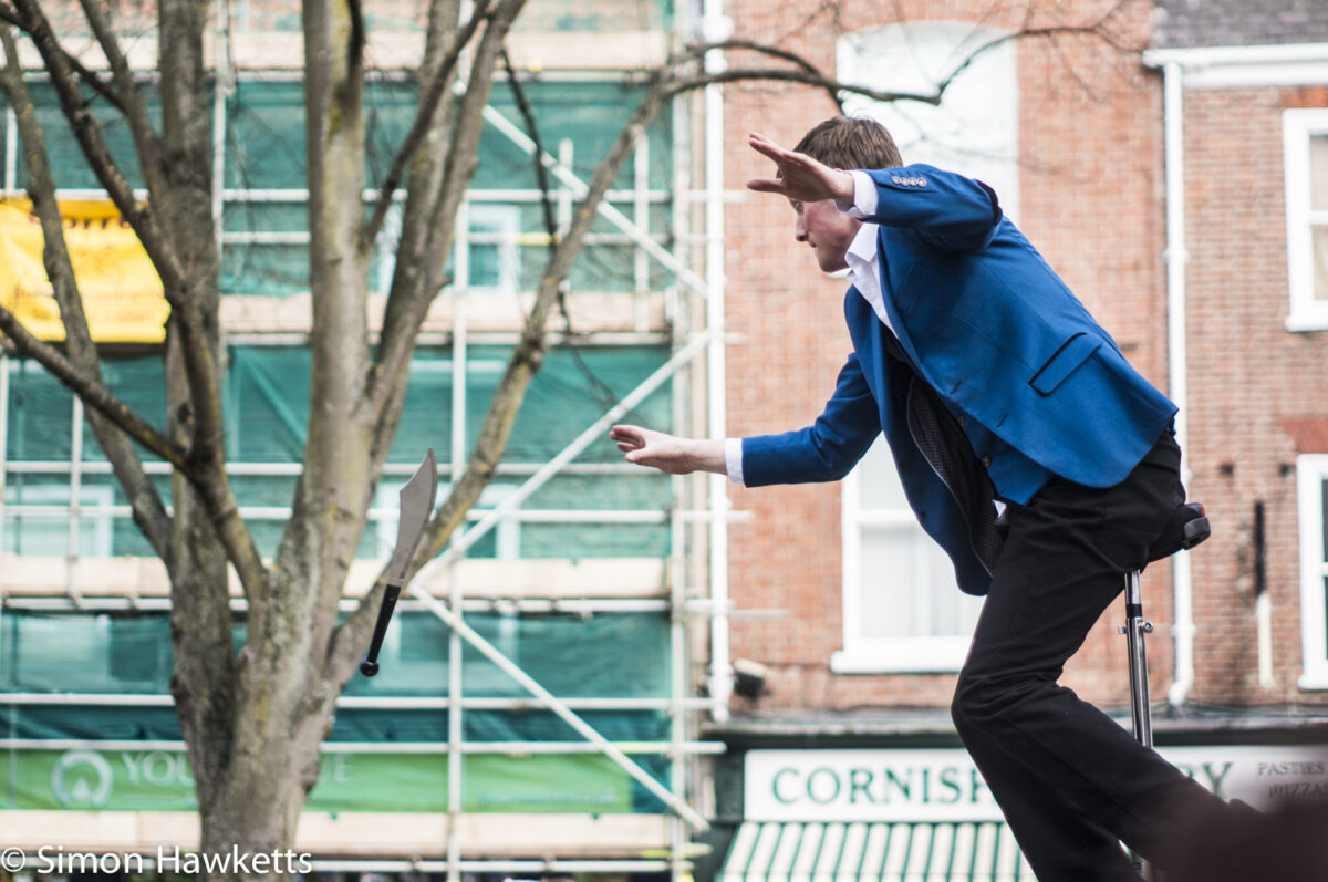 A street performer in York
