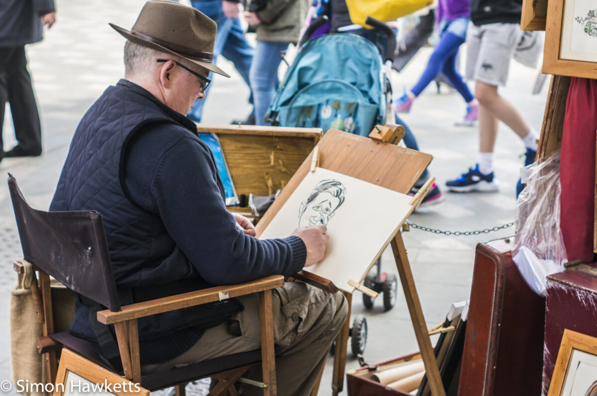 A street artist in York