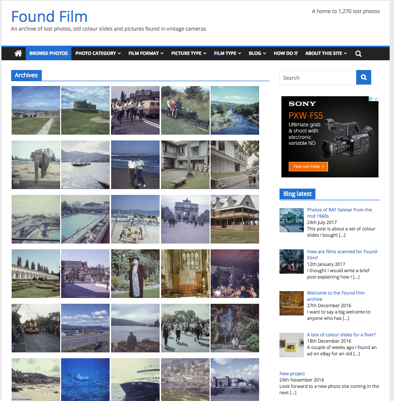 Found Film photp page