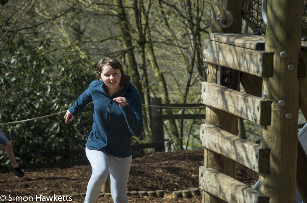 Chatsworth house pictures - Emma in the playground