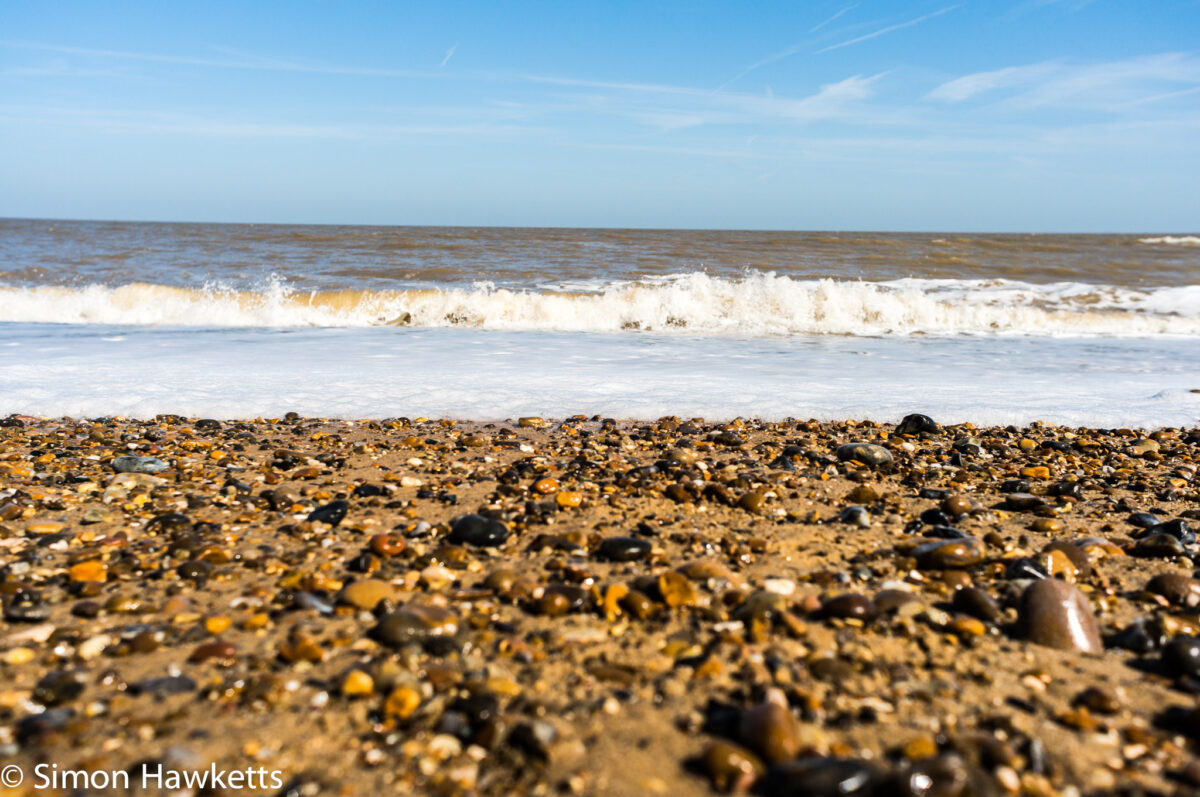 Dunwich Heath Suffolk pictures - A picture of the seashore at low level