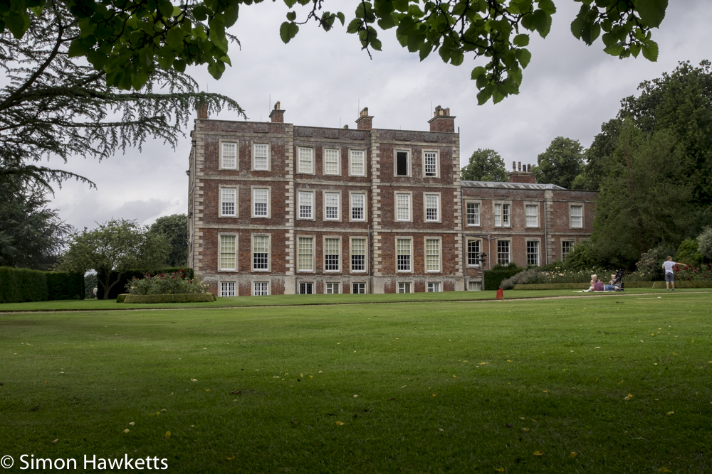 Gunby Hall holiday pictures with fuji x-t1 - framed by a tree