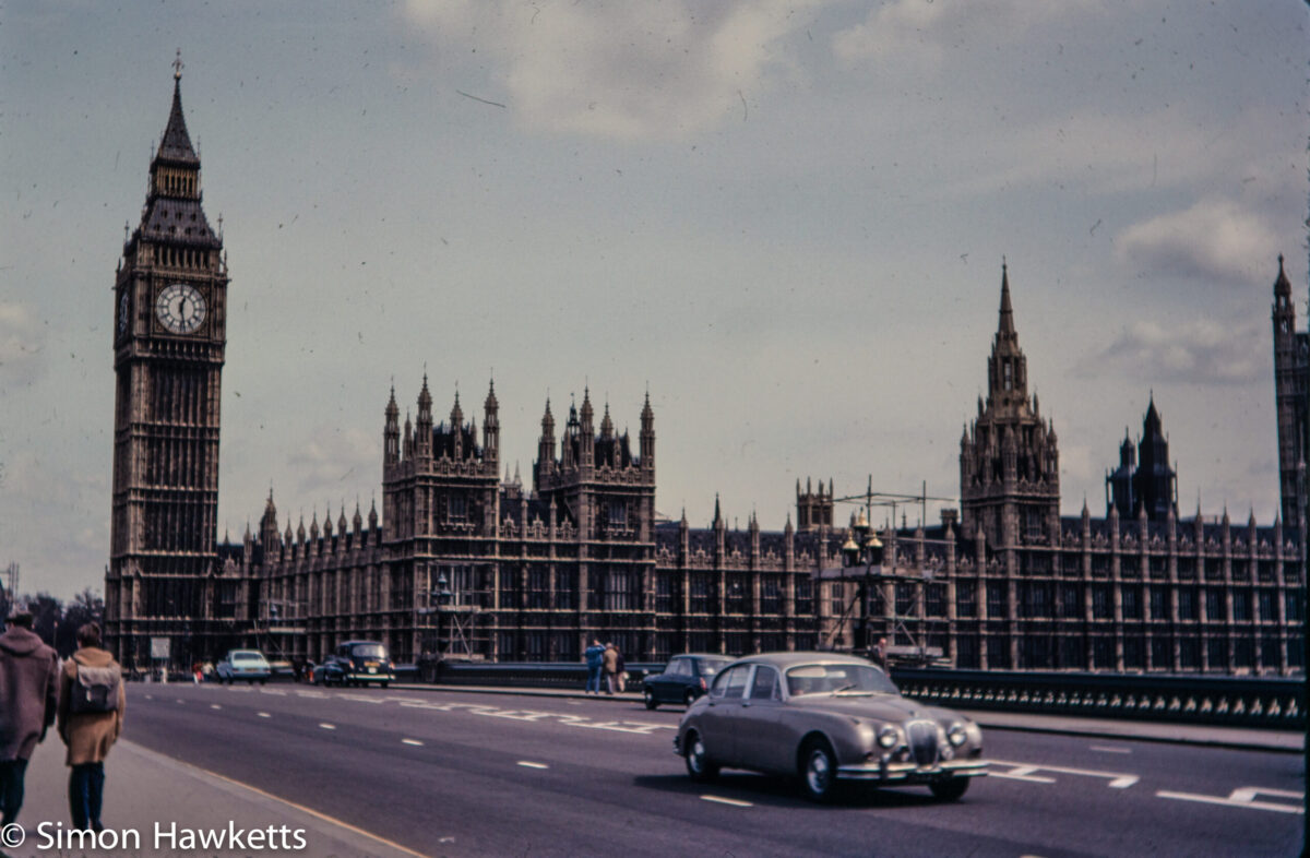 Olympus OM-20 pictures - Houses of Parliament on colour negative film taken about 1980