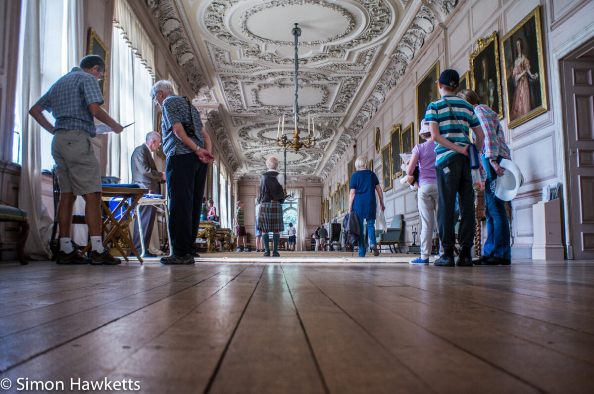 Pictures from Sudbury Hall in Derbyshire - The Gallery with distorted perspective