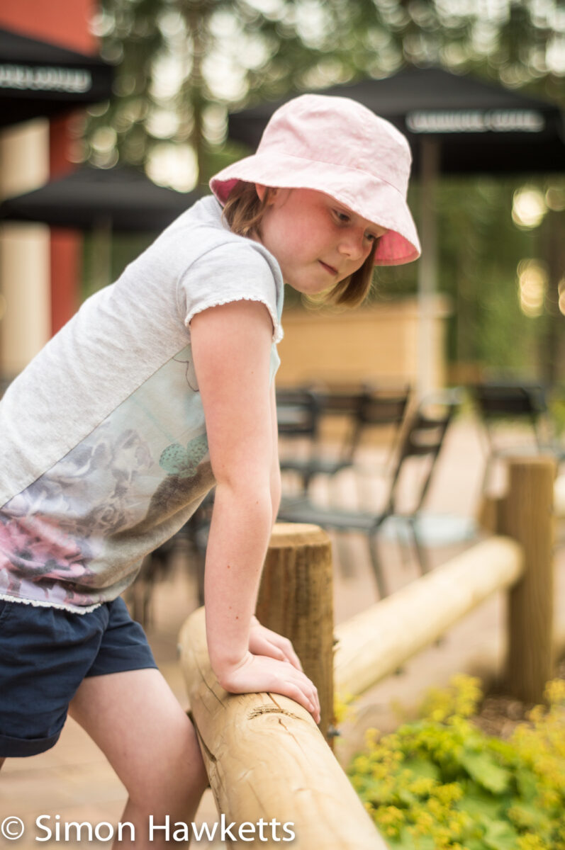 Pictures from Woburn Forest CenterParcs - A girl looking into the stream