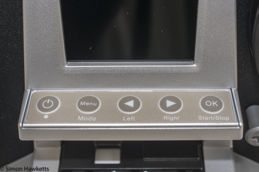 Winait 8mm film scanner - control panel