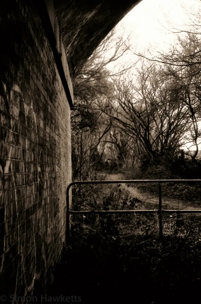 First film developed for 20 years ! 13 Yashica MG-1 sample pictures - Railway bridge graffiti