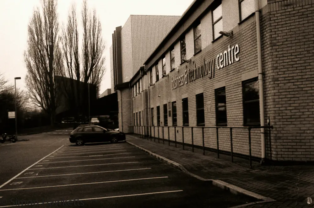 First film developed for 20 years ! 8 Yashica MG-1 sample pictures - The BTC building in Stevenage