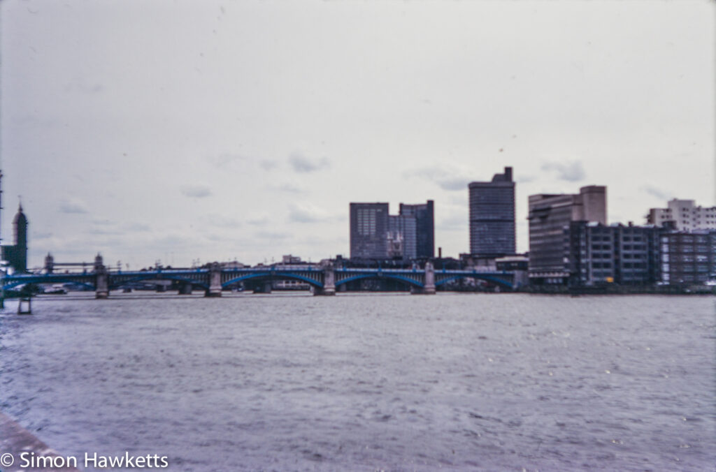 Views around London c1980 on colour slide film - A bridge over the Thames