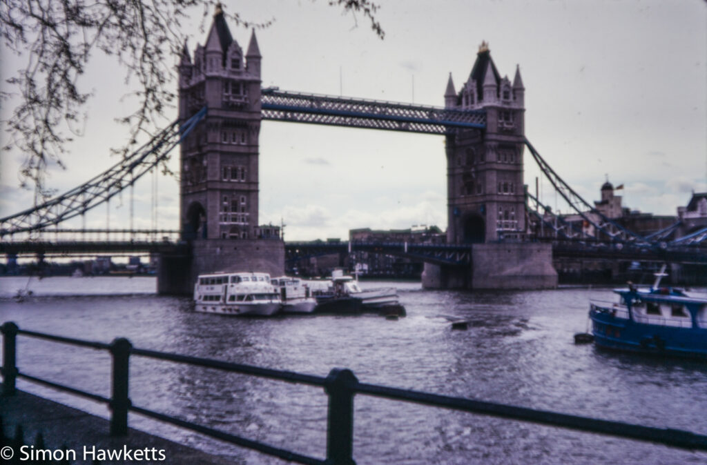 Views around London c1980 on colour slide film - Tower bridge