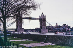 Views around London c1980 on colour slide film - Tower bridge