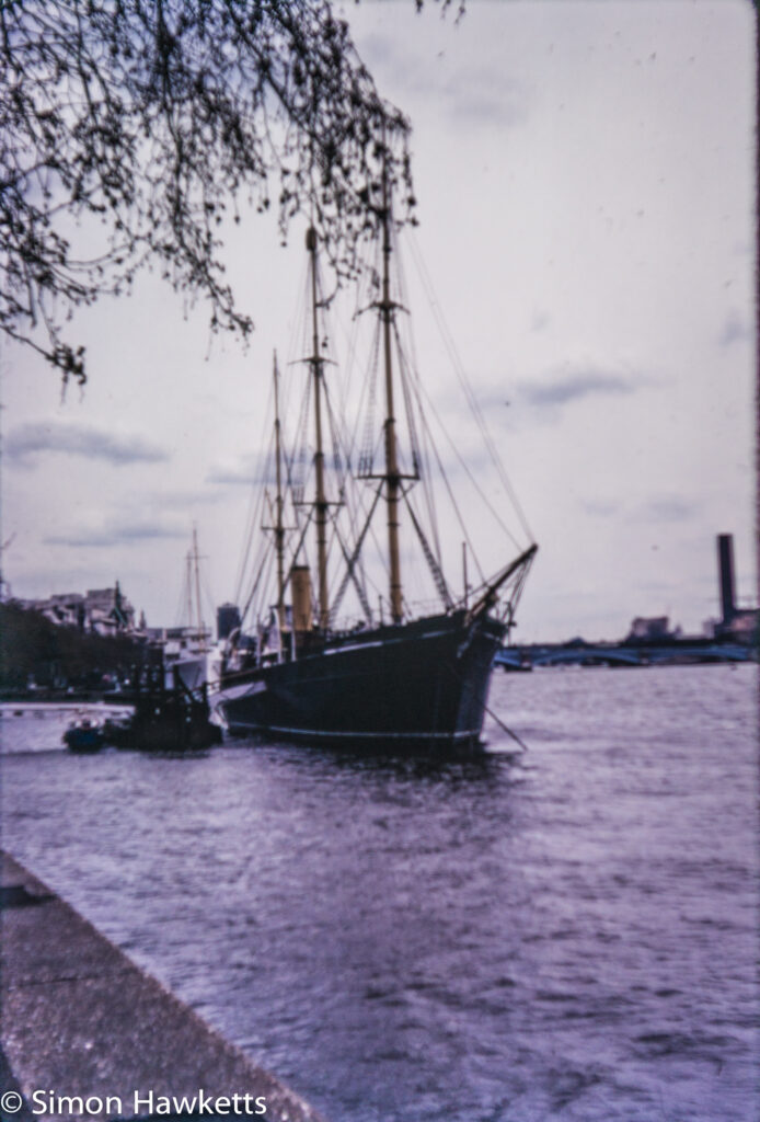 Views around London c1980 on colour slide film - A clipper ship