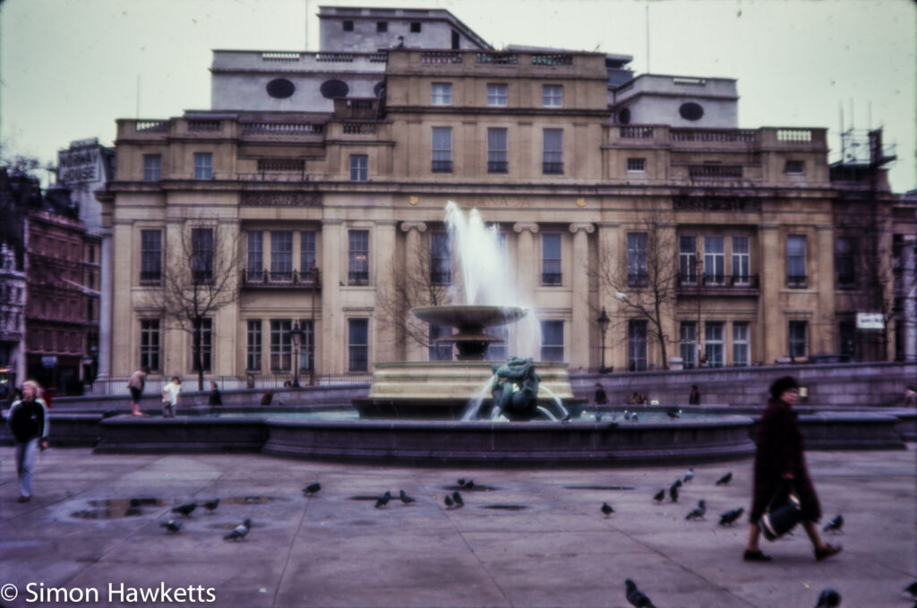 Views around London c1980 on colour slide film - Trafalgar Square London
