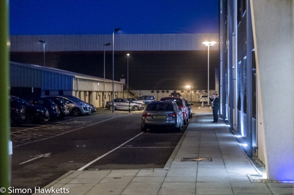 Sony NEX 6 high ISO performance sample pictures - Work car park iso6400