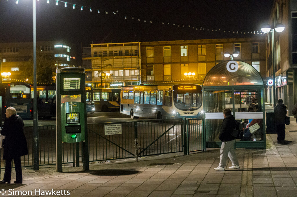 Sony NEX 6 high ISO performance sample pictures - Bus station @ iso6400