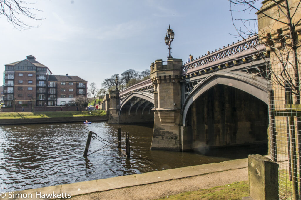 A view of one of the bridges over the river in York