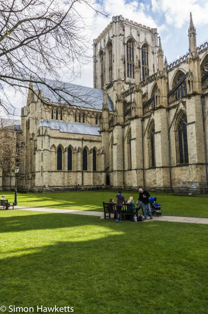 York Minster pictures 3 A group outside York Minster