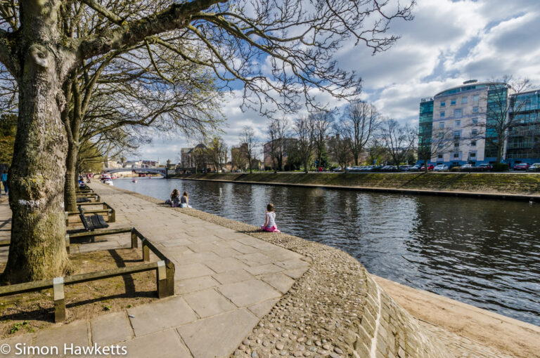 Sitting by the river Ouse in York