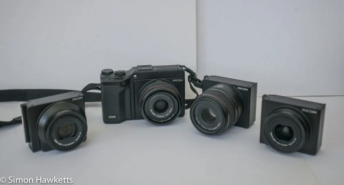 New sensors for my Ricoh GXR camera 1 Ricoh GXR family showing body and several sensor units