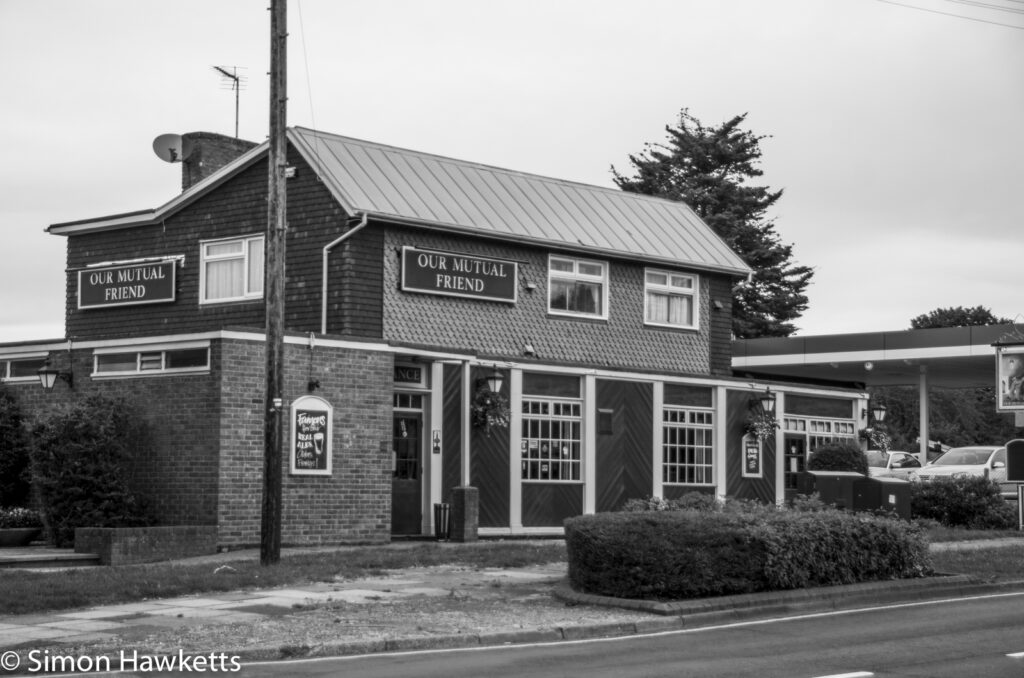 Our Mutual friend pub in Stevenage in Black & White