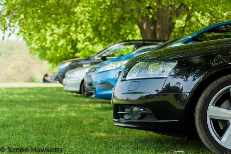 Cars in Knebworth House car park