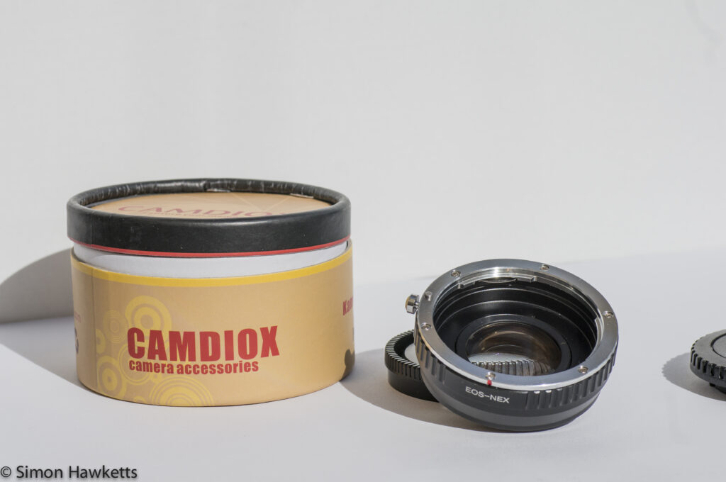 Camdiox Sony Nex focal reducer with box