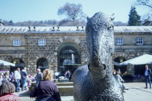 Chatsworth house pictures - Courtyard horse