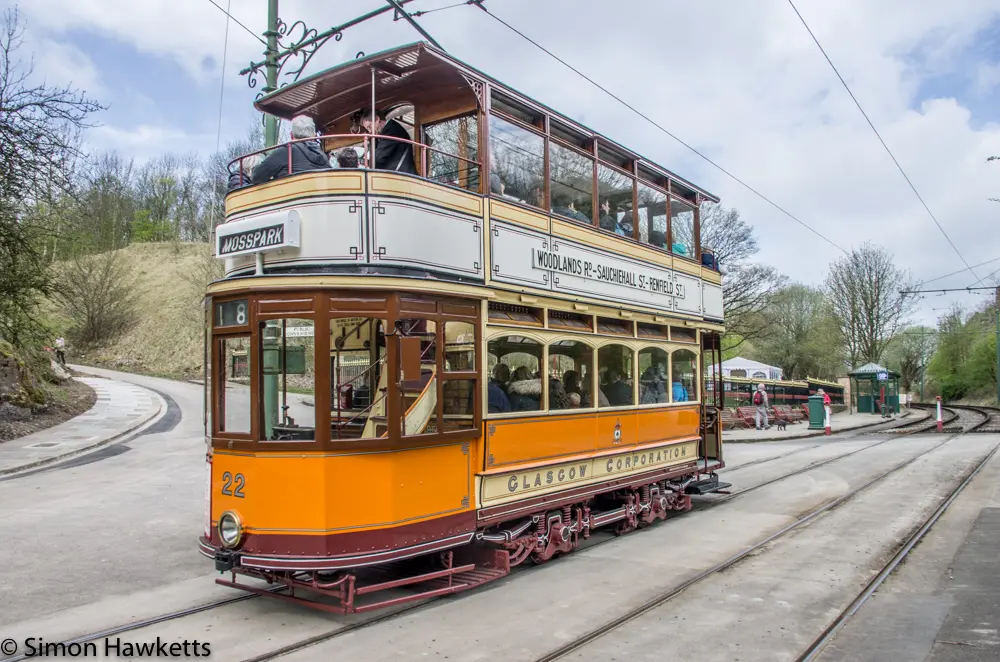 Glasgow tram in Crich tramway museum 1 crich tram 1
