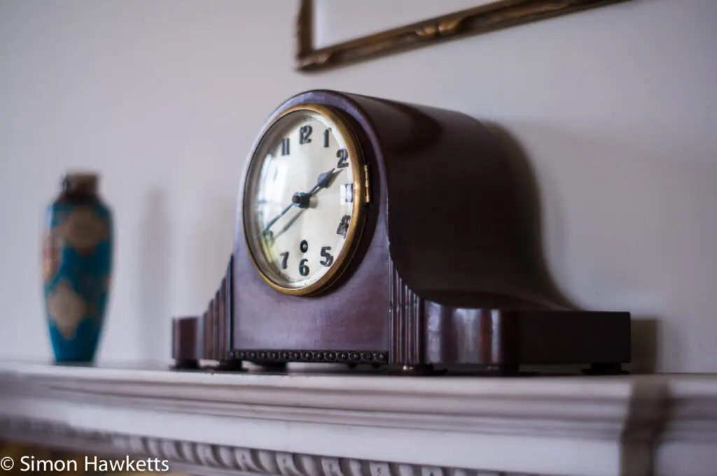 Shooting with primes 2 Sutton Hoo -Clock on the mantlepiece