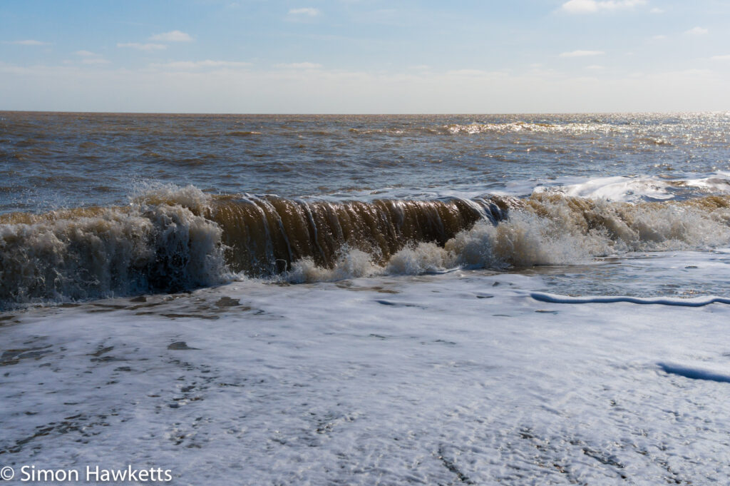 Dunwich Heath Suffolk pictures - Waves breaking