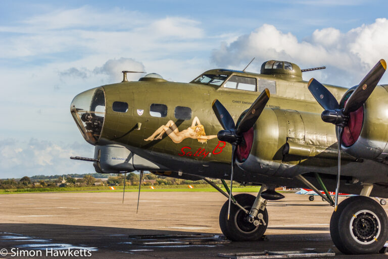 Duxford aircraft museum pictures with Pentax K200 - The sally B at duxford