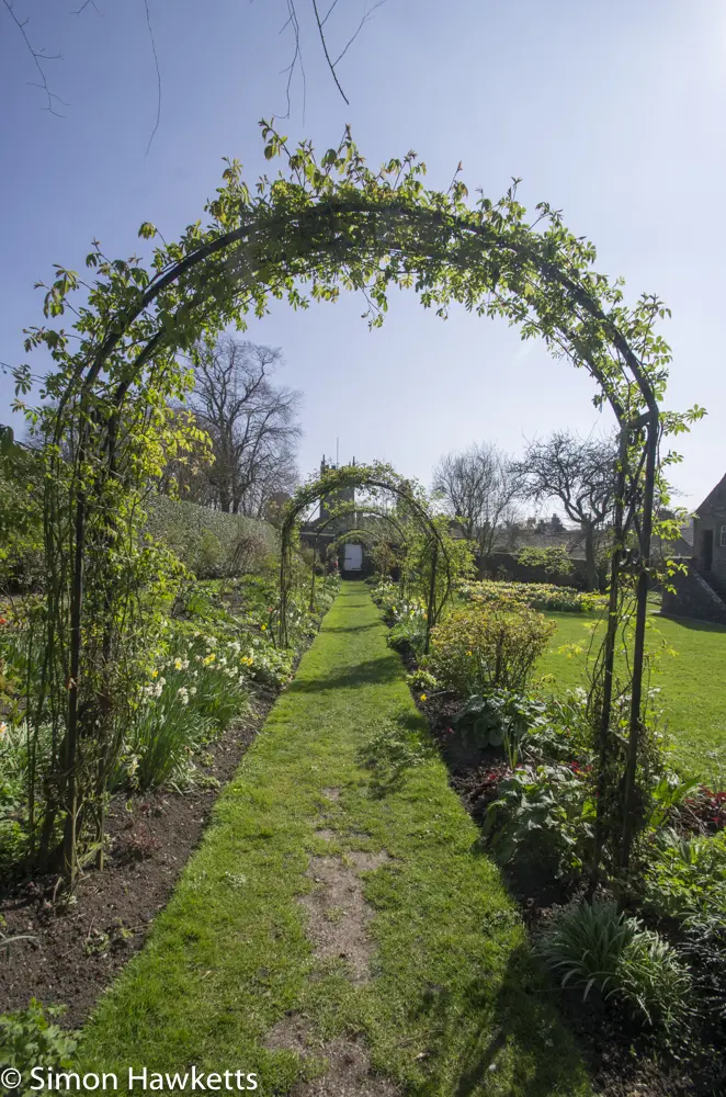 Eyam Hall Pictures - Arches in the garden