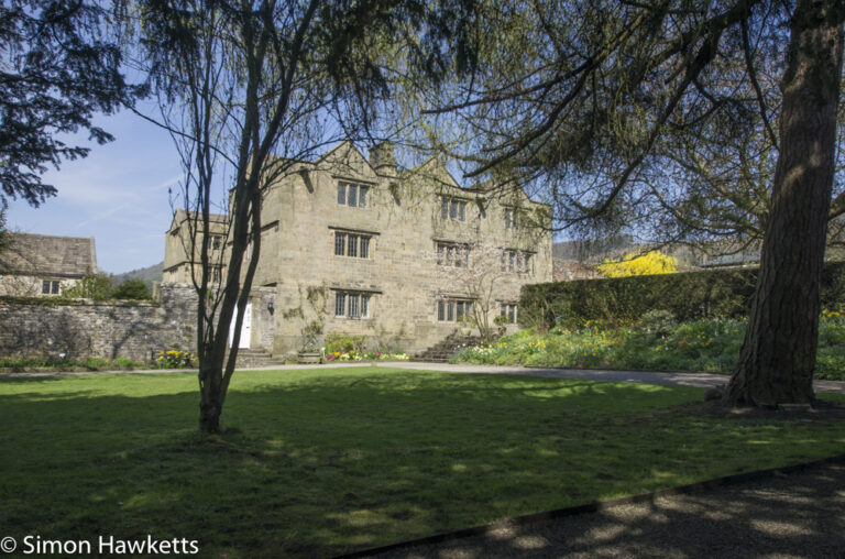 Eyam Hall Pictures - Eyam hall through the trees