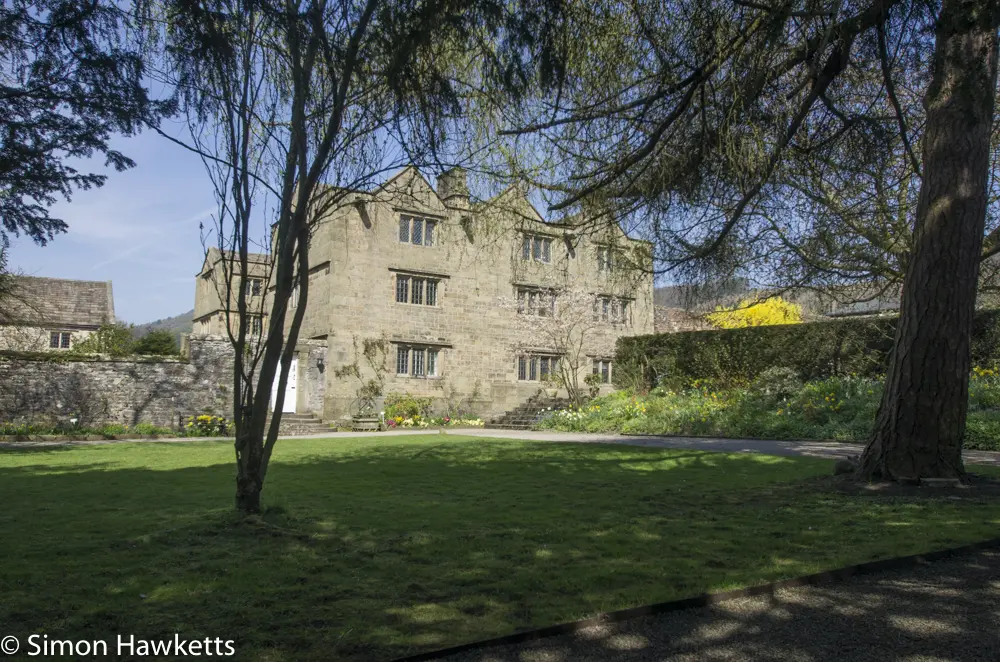 Eyam Hall Pictures - Eyam hall through the trees