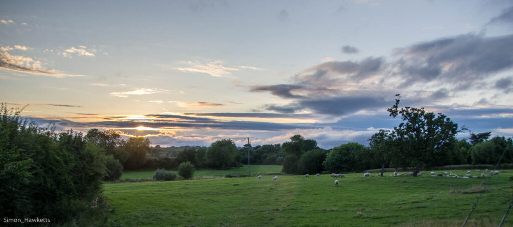 A panorama of the Gloucestershire countryside