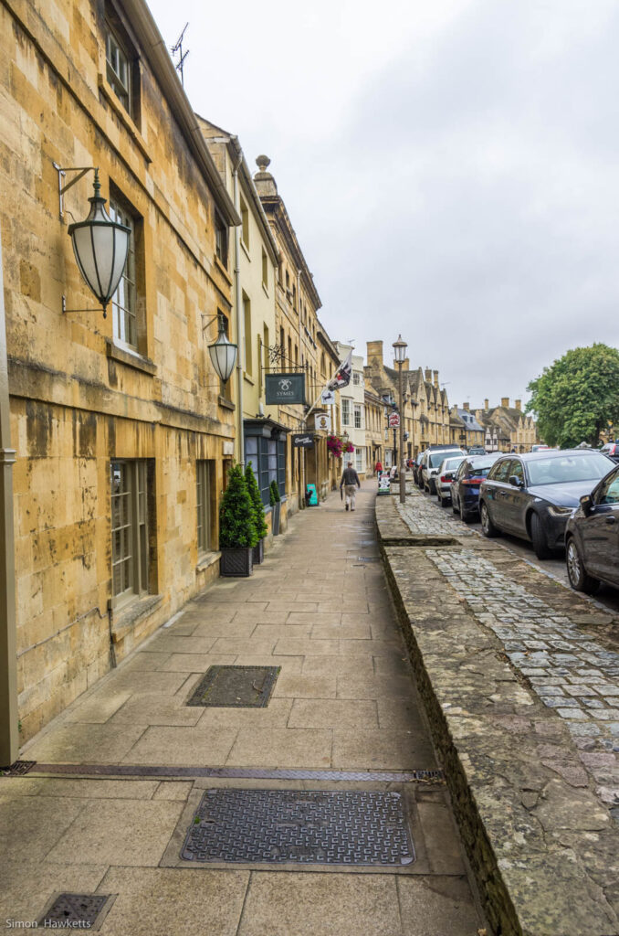 Looking down the High Street in Chipping Campden