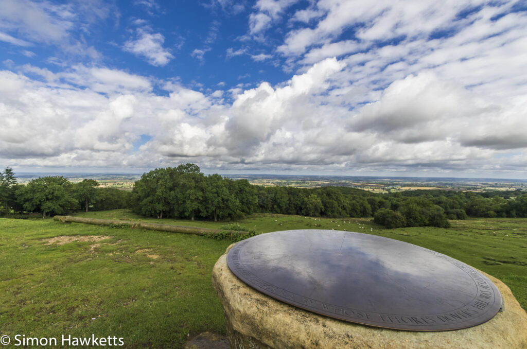 Wide angle picture looking over the gloucestershire countryside