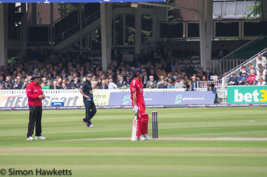 Lords cricket ground - Cook at the crease