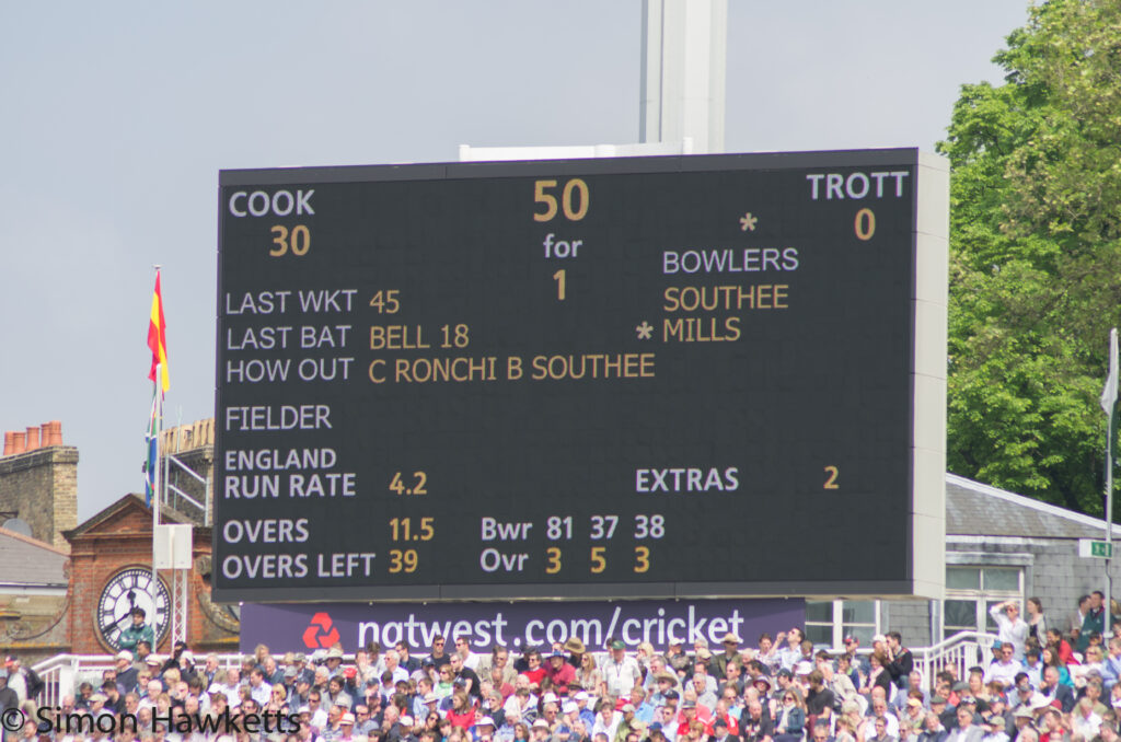 Lords cricket ground - Scoreboard