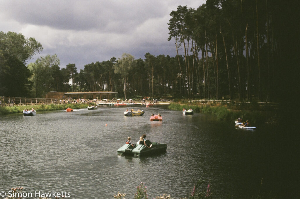 miranda g slr with kodak gold 400 sample picture the boating lake at woburn forest centerparcs