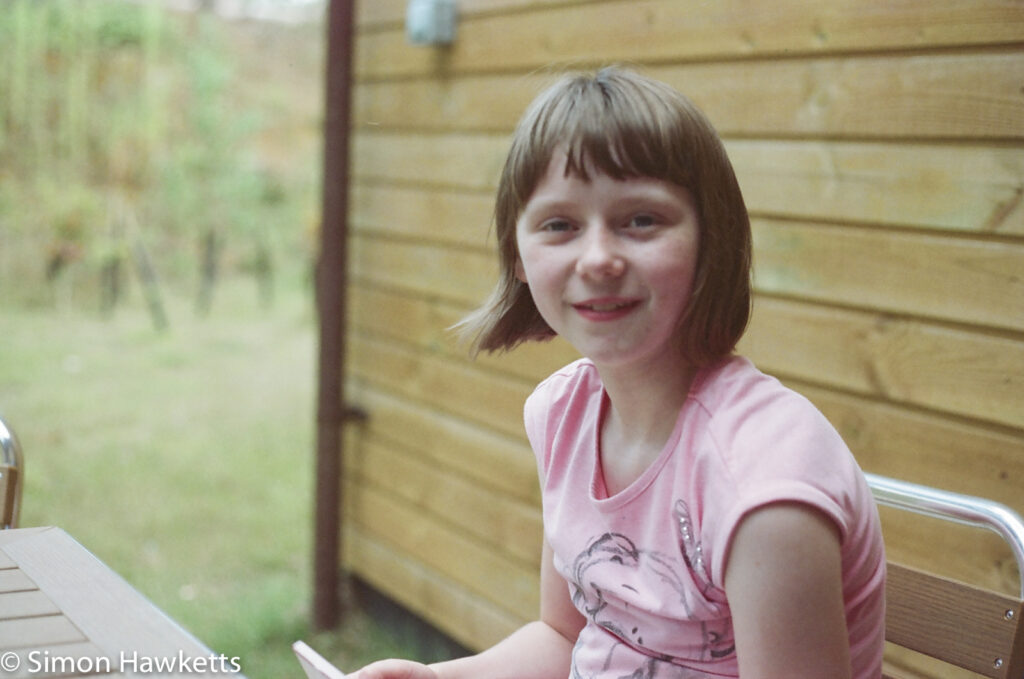 miranda sensorex ee slr with kodak gold 400 sample picture girl in the forest at woburn forest centerparcs 3