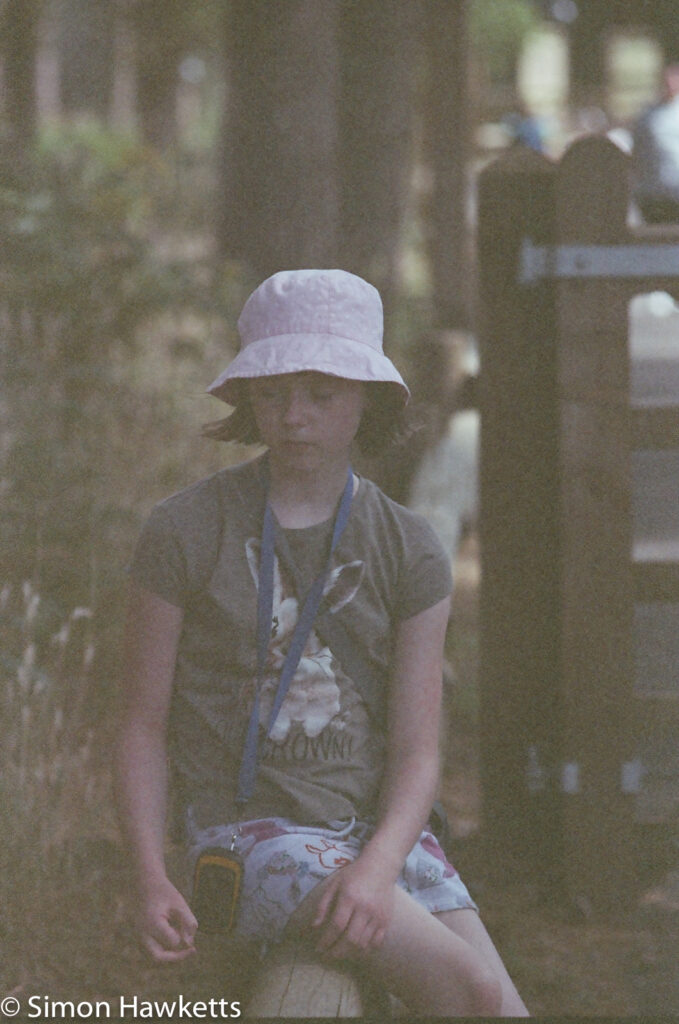 miranda sensorex ee slr with kodak gold 400 sample picture girl in the forest at woburn forest centerparcs 6